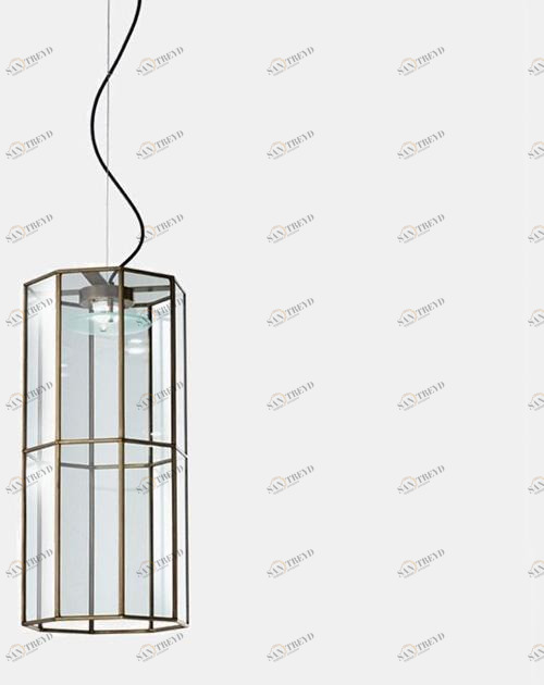Il Fanale Светодиодная подвесная лампа из латуни и стекла Rilegato Medina dp