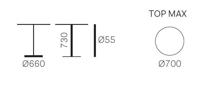 Круглый алюминиевый стол со спицами Pedrali Elliot ARCH-00120174 - Вид №4