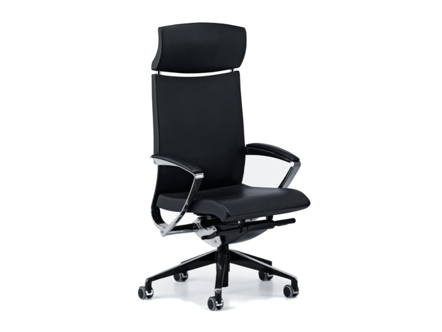 5-спицевое кожаное офисное кресло с подголовником TALIN Avia ARCH-00114110