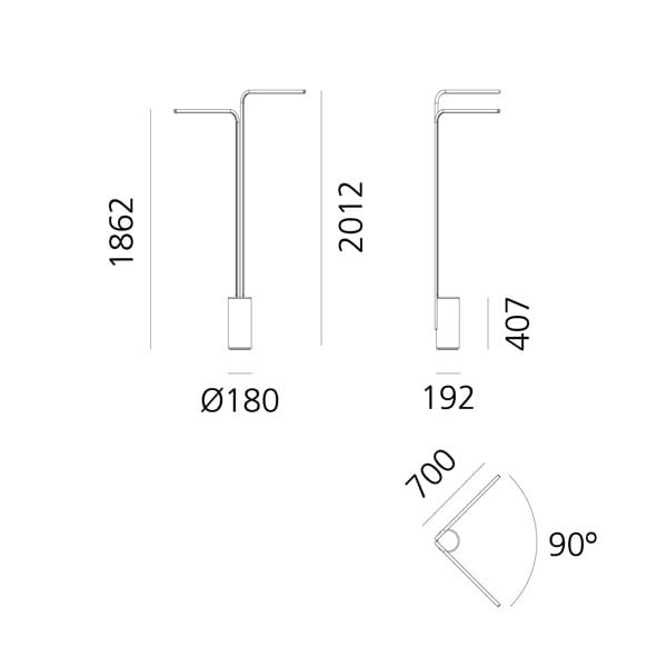 Металлический светодиодный торшер Artemide Veil ARCH-00090497 - Вид №9