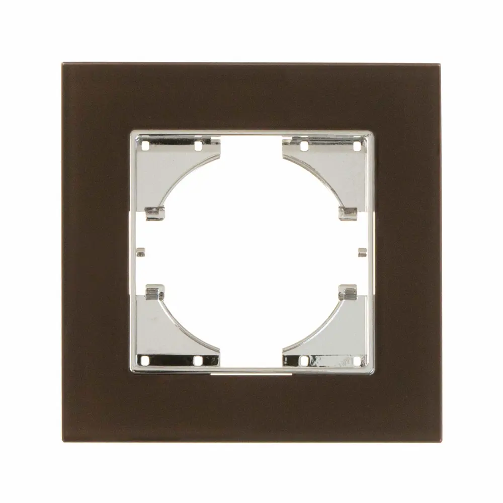 Рамка для розеток и выключателей Gusi Electric Ugra 1 пост цвет коричневый STLM-2091252