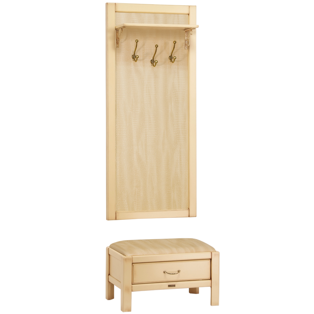 11166,11162 Настенная прихожая Лотос Комби 6/3 Айвори Беж BOGACHO 4627138186183, 4627138171110