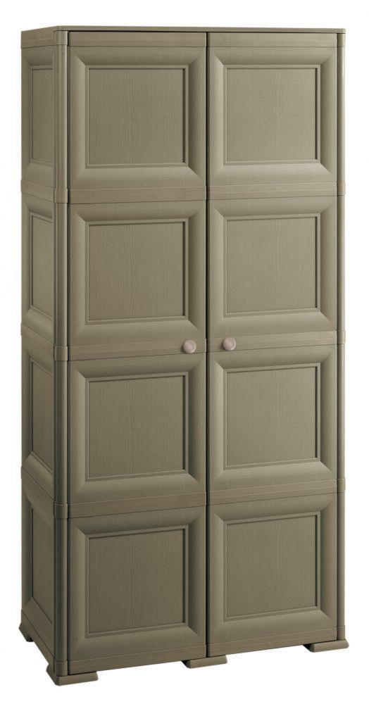 Шкаф бельевой двухстворчатый пластиковый серый 164 см Omnimodus TONTARELLI ДЛЯ ЖИЗНИ 012100 Серый  - Вид №2