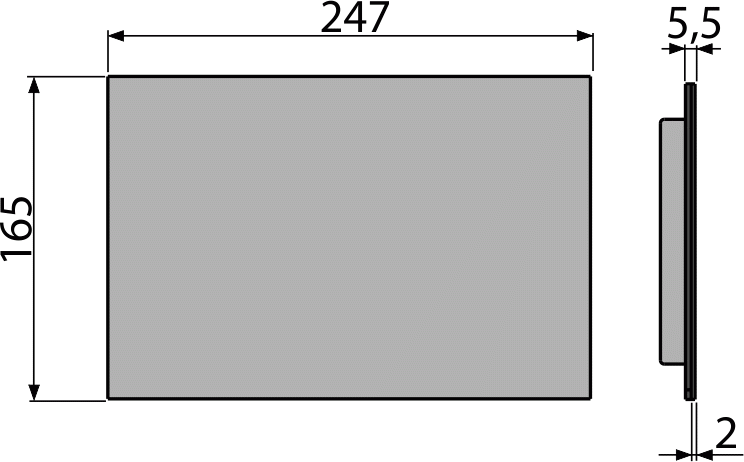 Защитная панель для скрытых систем инсталляции, alunox-мат ALCAPLAST P120 - Вид №1