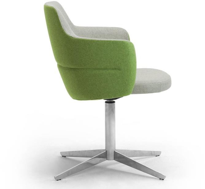 Leyform Вращающееся кресло из шерсти с 4 спицами и подлокотниками Opera 2940 - Вид №2