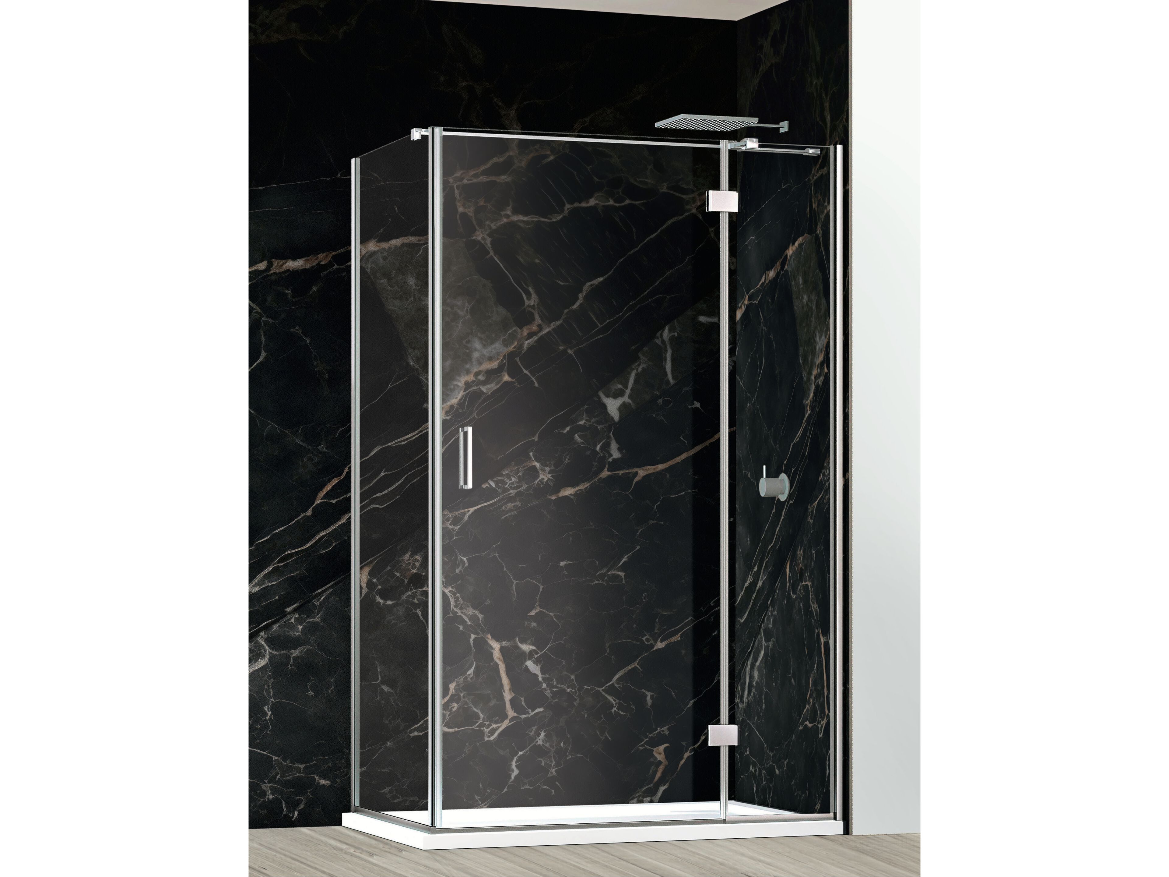 Угловая душевая кабина из хрусталя с распашной дверью Metidea топ ARCH-00064117 - Вид №1