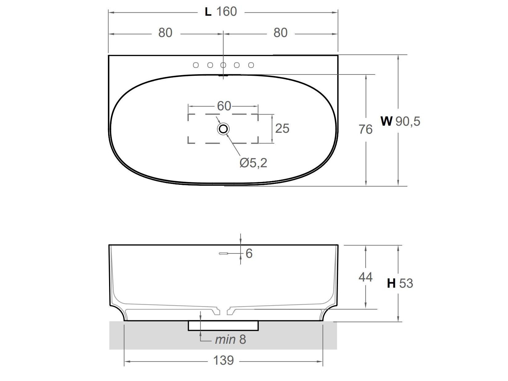 Овальная ванна Inbani ARCH-00006087 - Вид №1