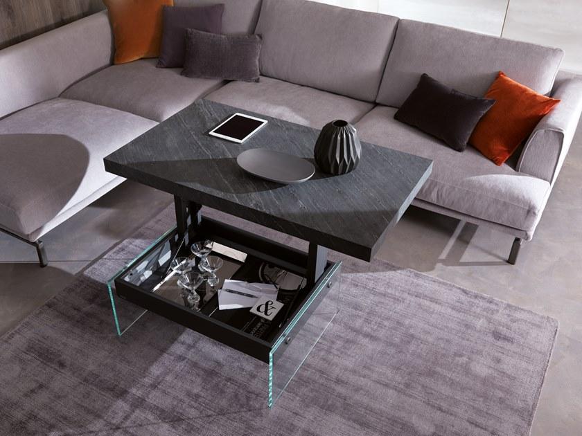 Ozzio Italia Прямоугольный деревянный журнальный столик с регулируемой высотой  T061  - Вид №5