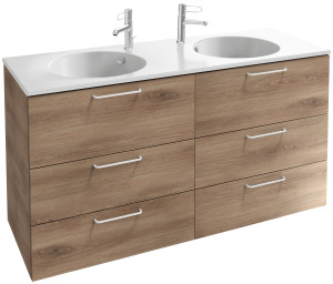 EB2536-R6-G1C Тумба под столешницу 140 см, 6 ящиков, белая ручка JACOB DELAFON ODÉON RIVE GAUCHE