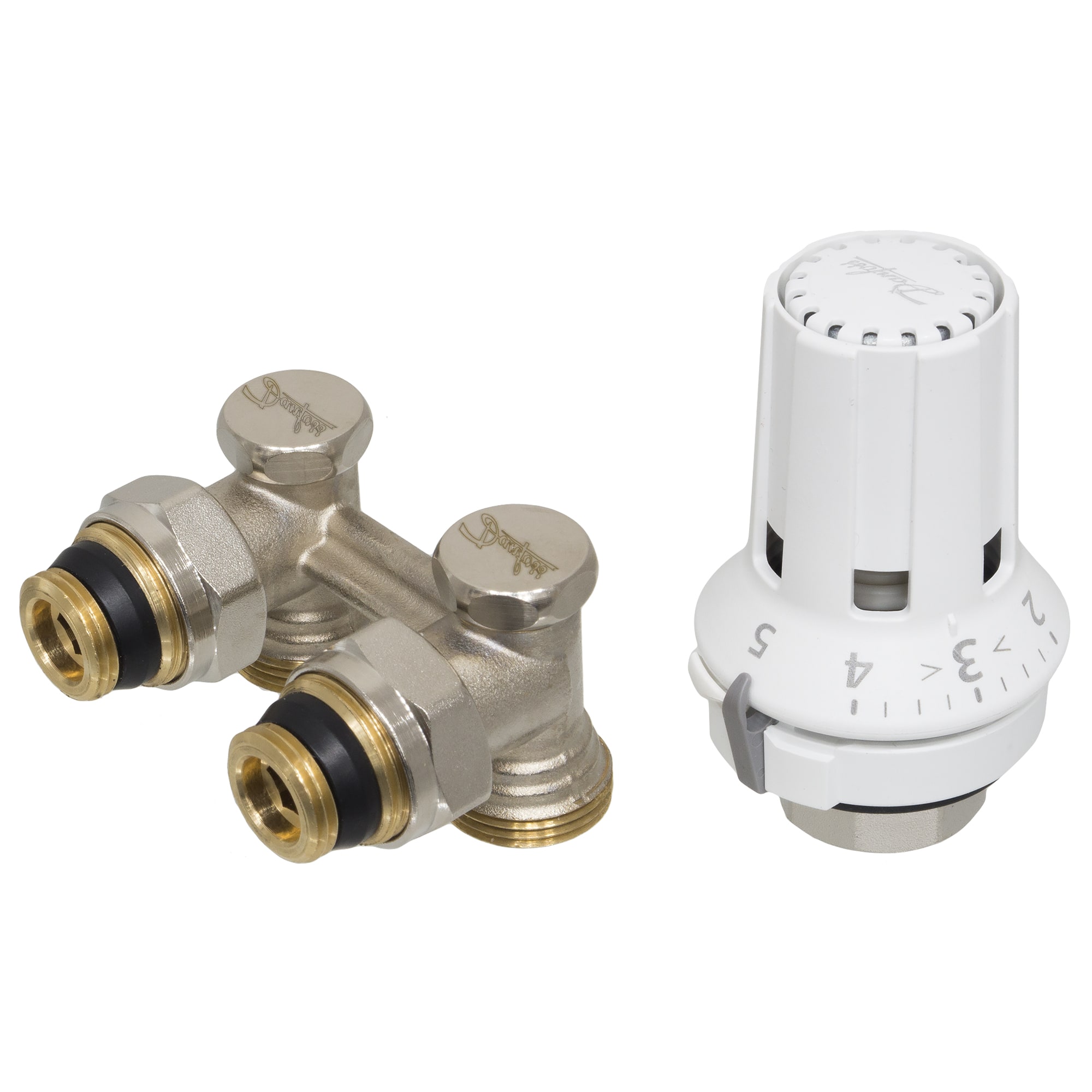 18305620 Комплект терморегулирующий угловой Danfoss М30x1,5 для радиаторов с нижним подключением Santreyd 