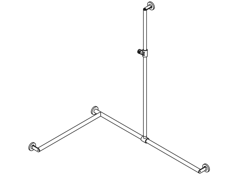 900.35.305XA Поручень для душа с выдвижным держателем для душа HEWI Greifen  - Вид №2
