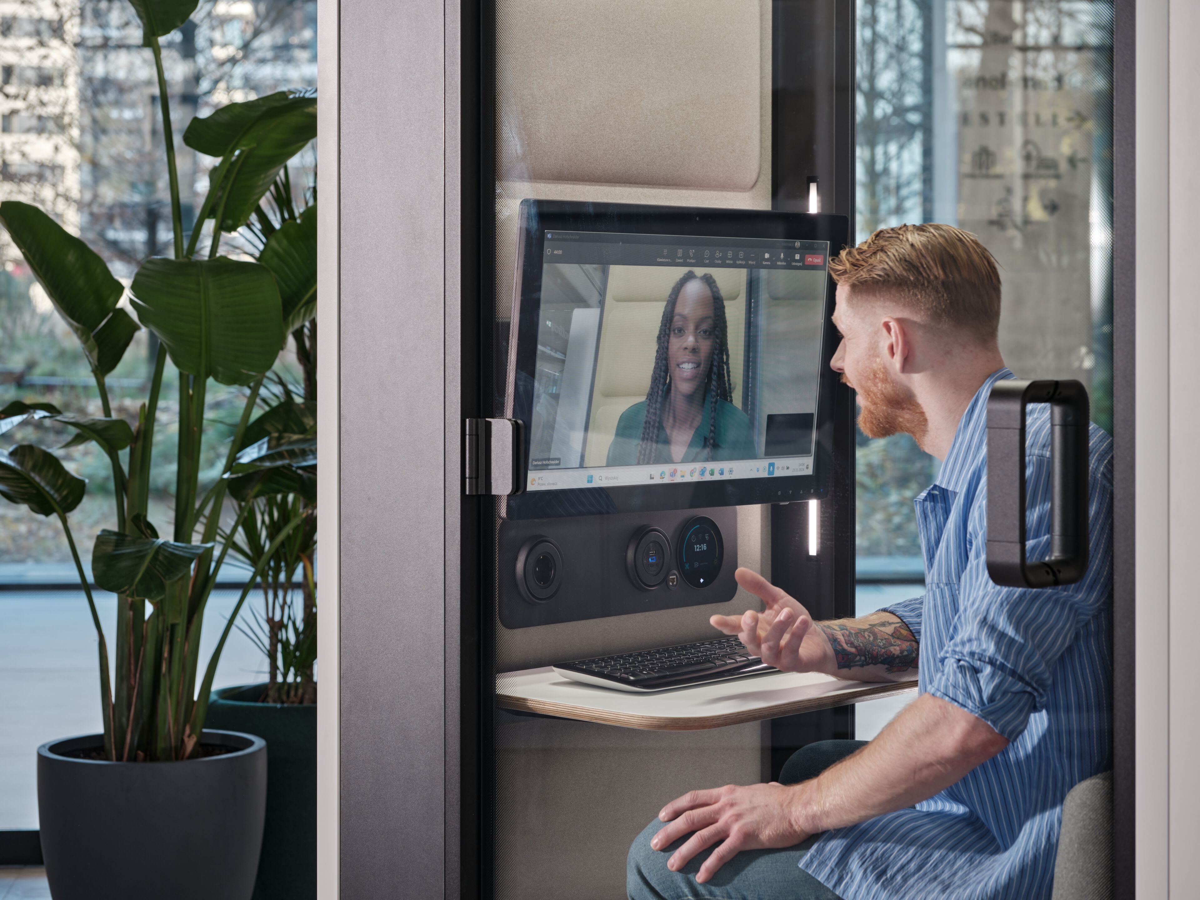 Одноместная акустическая офисная кабина со встроенным освещением Mikomax Smart Office HushFree ARCH-00131952 - Вид №5