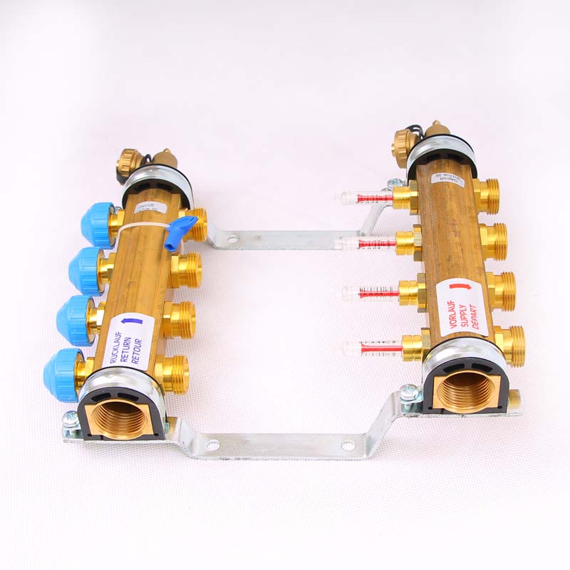 Коллекторная группа HKV/T с термостатическими вентилями и расходомерами WATTS Ind 1"x3/4"ЕК 4 выхода 10004198 - Вид №2