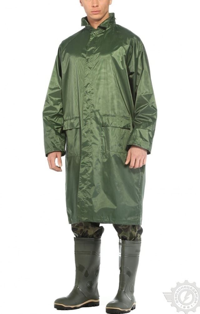 5041814 Плащ Альбатрос влагозащитный ЛАЙТ М зеленый  Непромокаемая спецодежда  размер L  - Вид №4