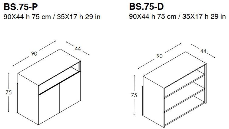 José Martínez Medina Низкий модульный блок для хранения офисных помещений из дерева с распашными дверцами sun-id-1478085 - Вид №2