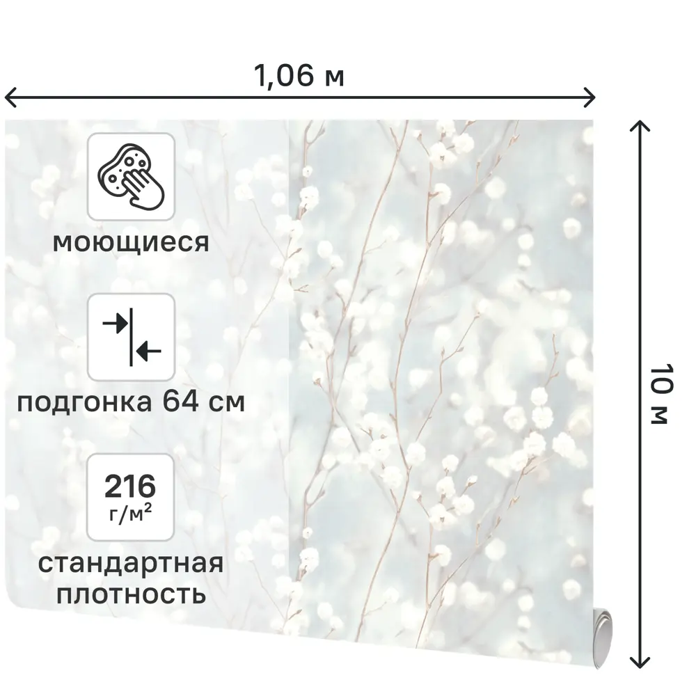 Обои флизелиновые Аспект Ру Марта голубые 1.06 м 78038-16 89452708 STLM-2073209 - Вид №1