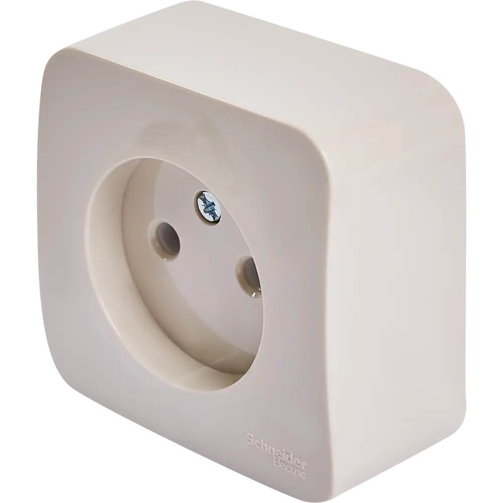 Розетка накладная Schneider Electric Blanca без заземления со шторками цвет бежевый 86720953 STLM-2078204 SYSTEME ELECTRIC - Вид №1
