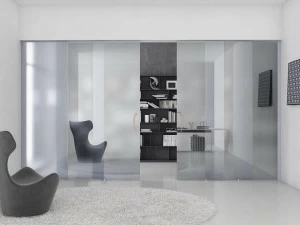 FOA Раздвижная стеклянная дверь с ручкой-запятой Space