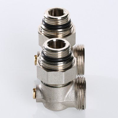 VT.345.KNA.E04 Узел угловой для нижнего подключения радиатора c комплектом адаптеров Valtec 1/2" x 3/4" («евроконус»)  - Вид №8