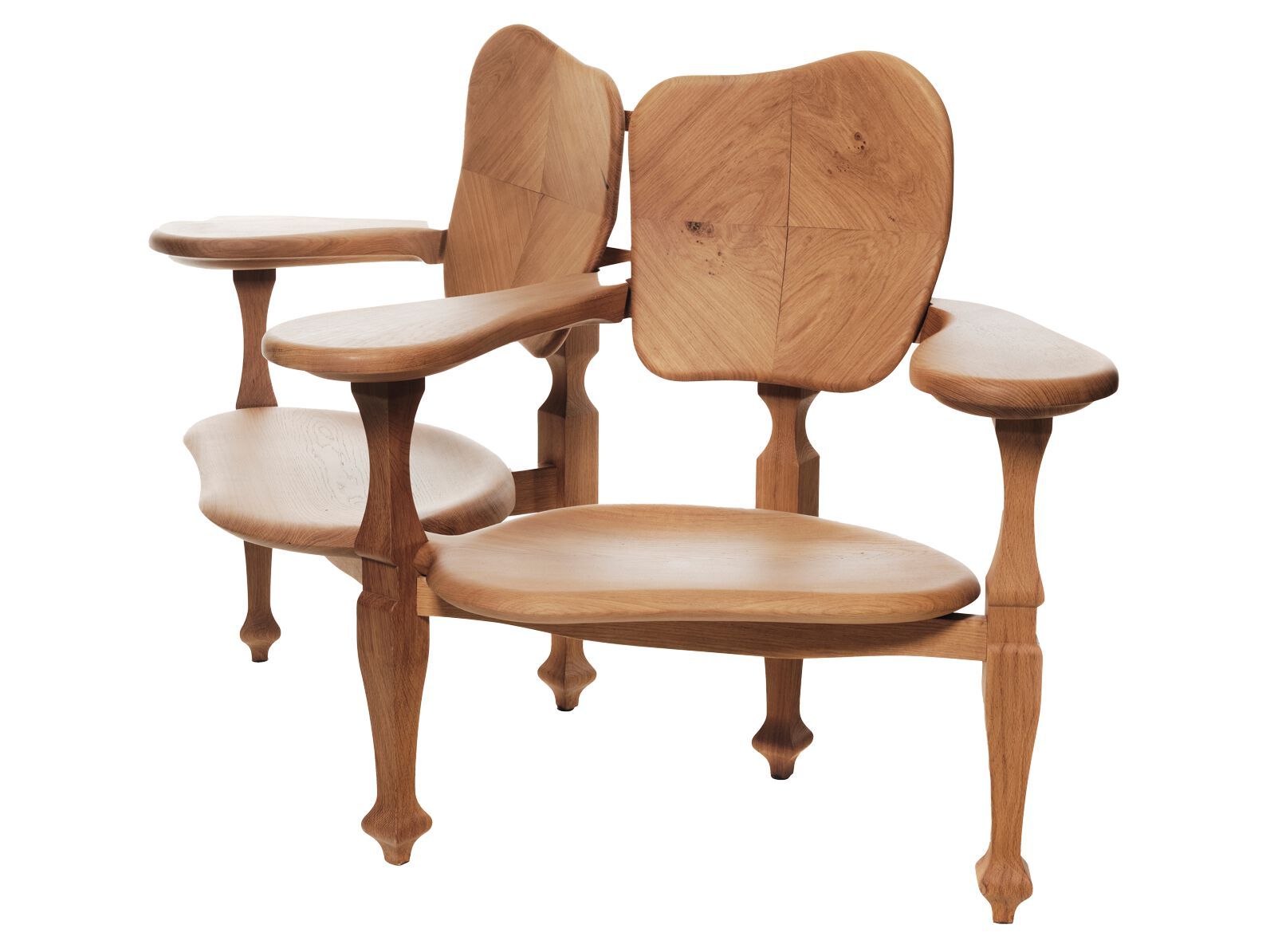 Скамья из массива дерева со спинкой BD Barcelona Гауди ARCH-00078953