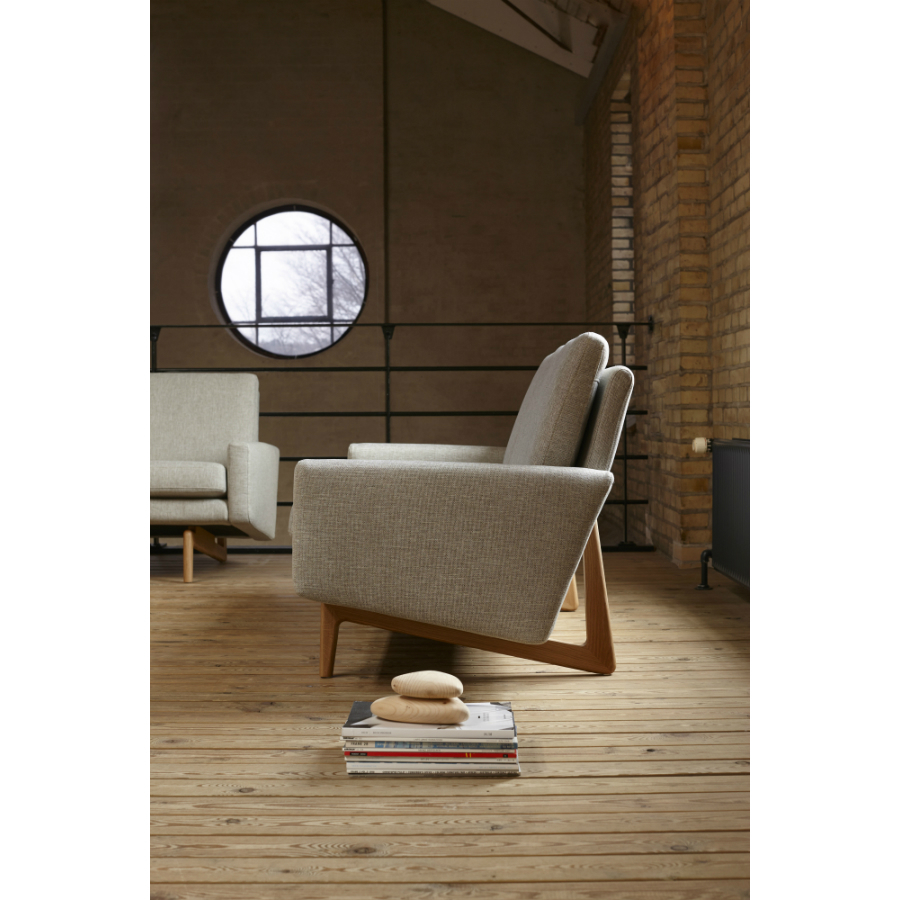 Диван двухместный Egsmark с мягкими подлокотниками, лакированный дуб, темно-серый Kragelund 20002202248 - Вид №3