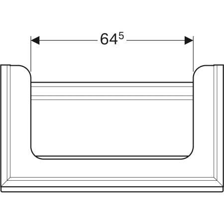 500.556.JI.1 Шкафчик для раковины Geberit Citterio, с одним выдвижным ящиком Geberit  - Вид №16