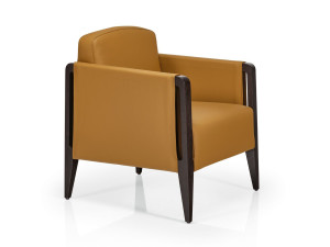 Кожаное кресло с подлокотниками