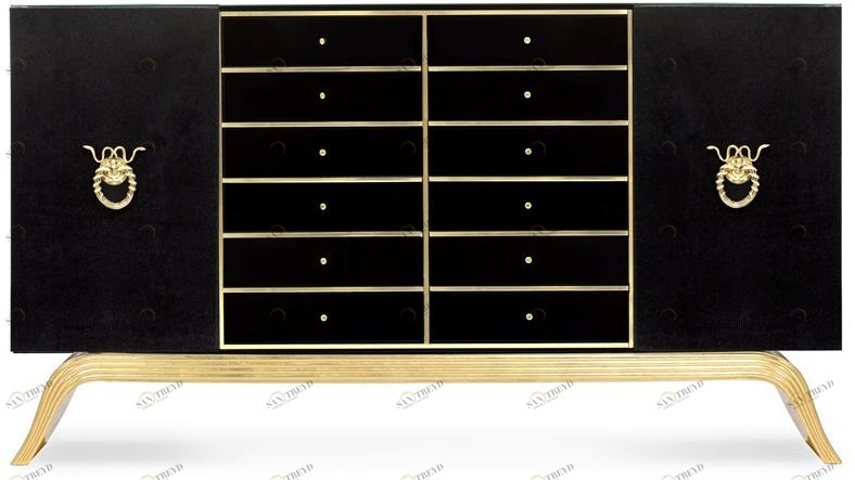 KOKET Буфет из лакированной кожи с распашными дверцами sun-id-1368501