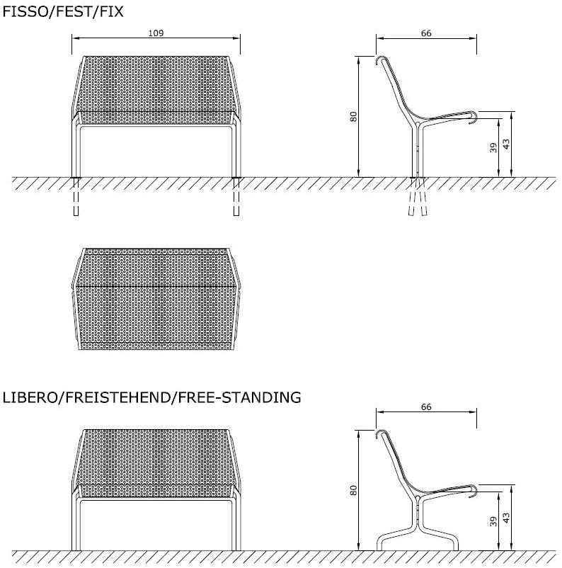 Euroform W Скамья из металла со спинкой Contour sun-id-1497671 - Вид №3