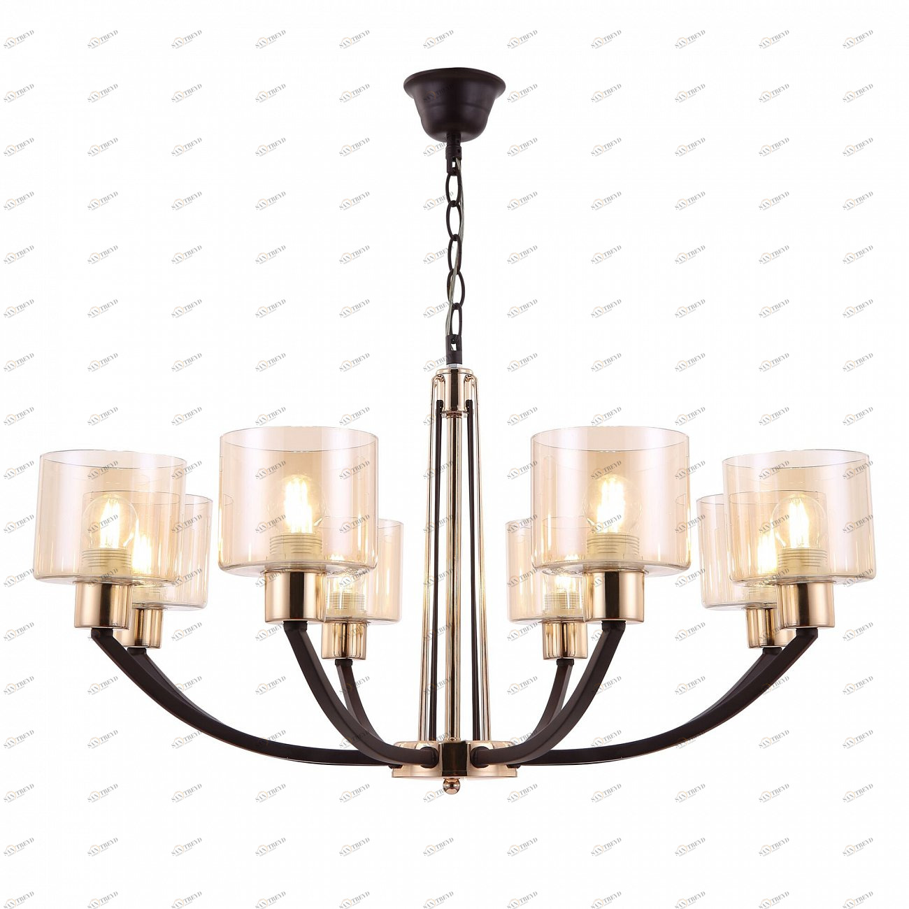 Люстра подвесная черная Teodora FR5003PL-08B FREYA MODERN 00-3956390 Черный