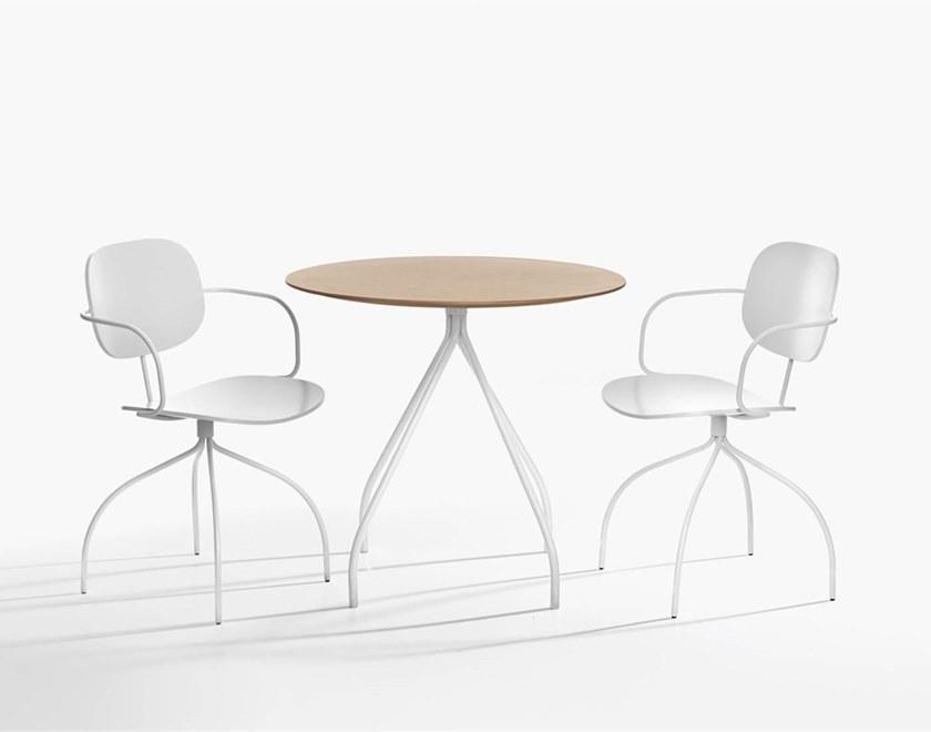 IOC project partners Деревянный стул с подлокотниками Magenta sun-id-1431494 - Вид №1