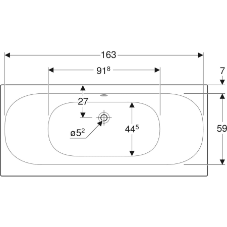 554.007.01.1 Прямоугольная ванна Geberit Soana, с узкими краями, Duo Geberit  - Вид №12