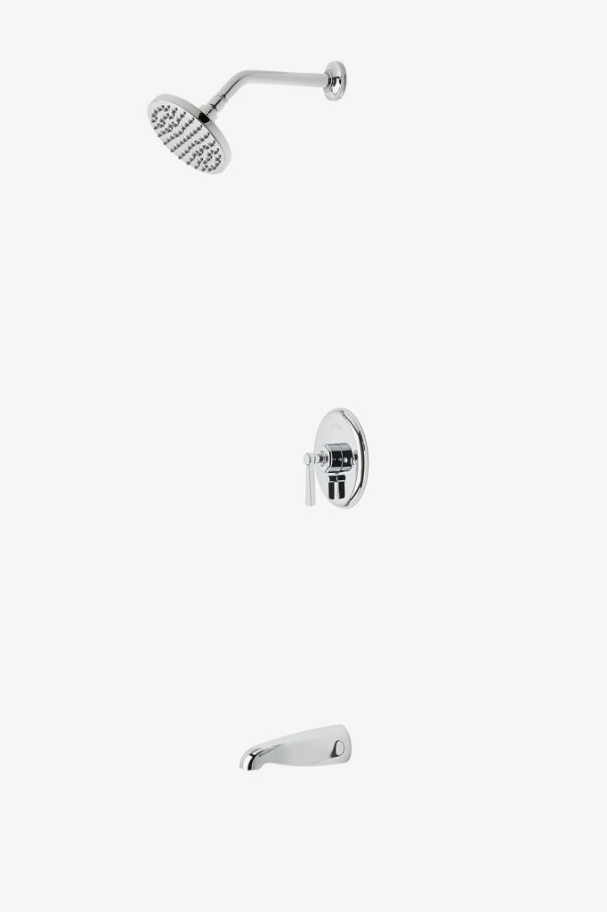 TRSP06 Комплект для транзитного душа с балансировкой давления с 6-дюймовой лейкой для дождя и изливом ванны Waterworks 