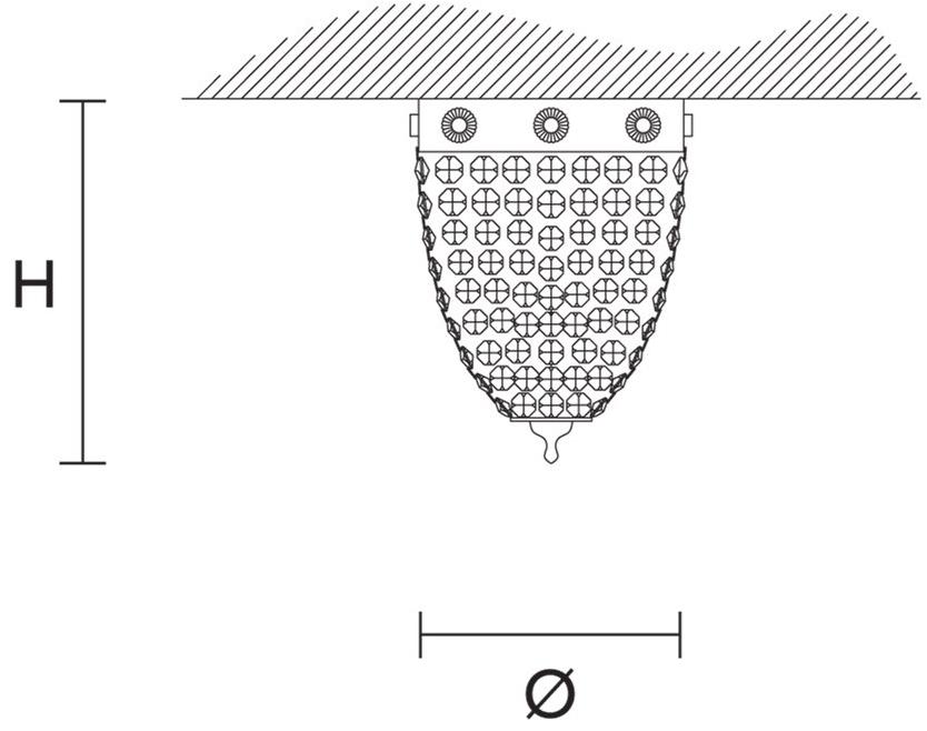 Masiero Кристаллический потолочный светильник прямого света Elegantia sun-id-1475338 - Вид №1