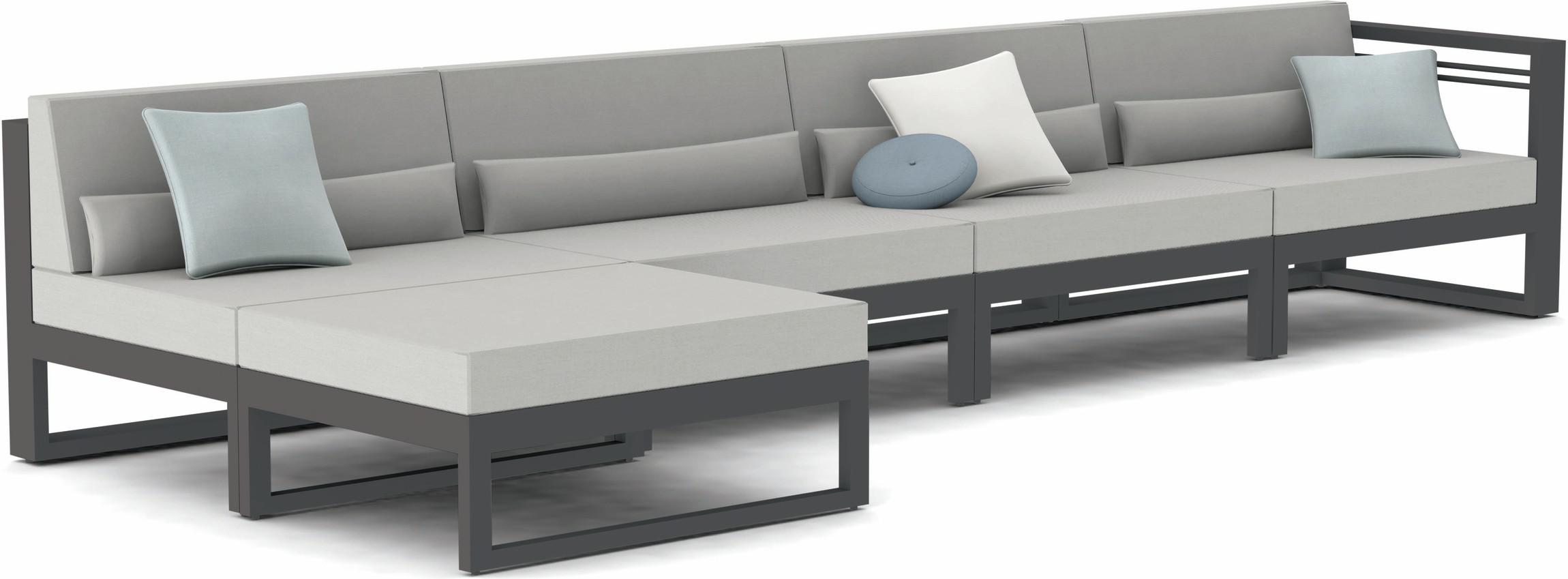 MNST205 Concept 4 лава черный текстиль слева Manutti Fuse