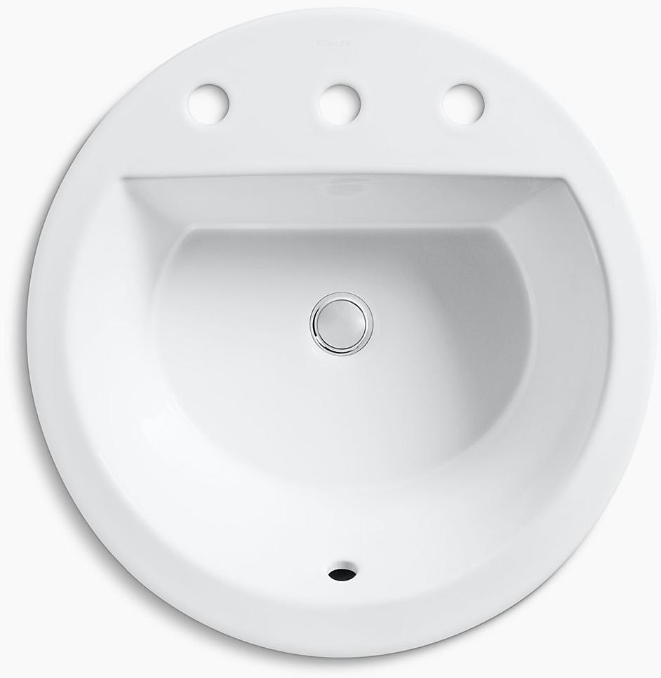 KOHLER Bryant Round Круглая встраиваемая раковина с 8 K-2714-8-95  - Вид №2