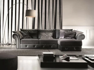 Former In Italia Модульный бархатный диван с шезлонгом Ramon plus