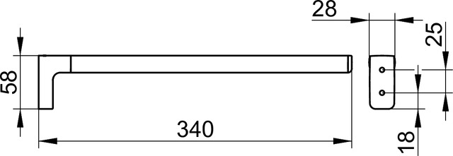 12722010000 Полотенцедержатель KEUCO Collection Moll - Вид №2