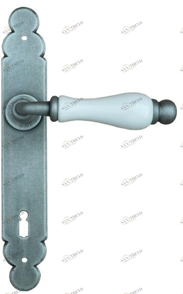 Galbusera Ручка из фарфора и железа на тарелке Dublino 1-09 + d13 / 1-09+d9 