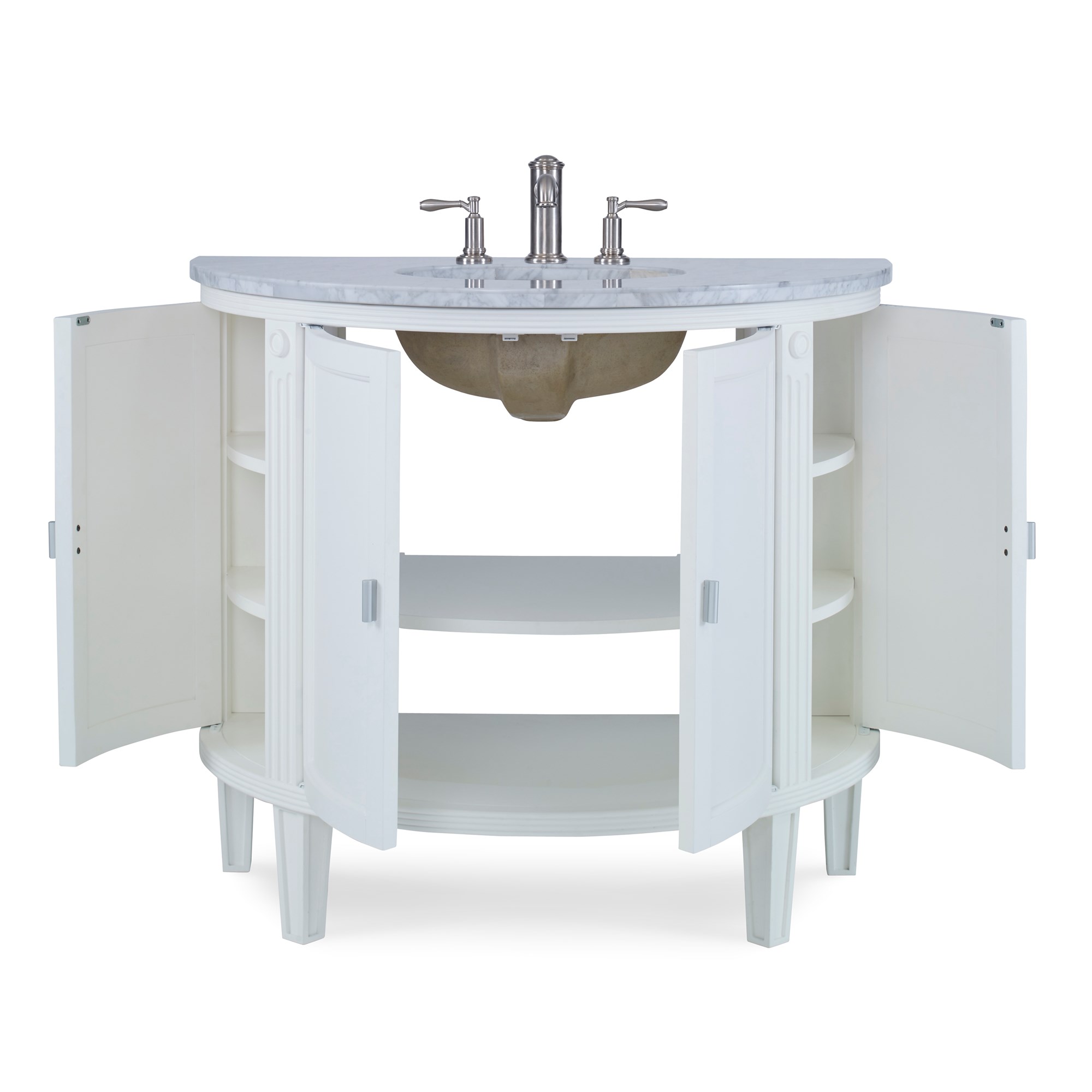 Тумбочка, большая (от 37 до 59,5) 02141-110-322 Park Avenue Sink Chest - White Ambella  - Вид №2
