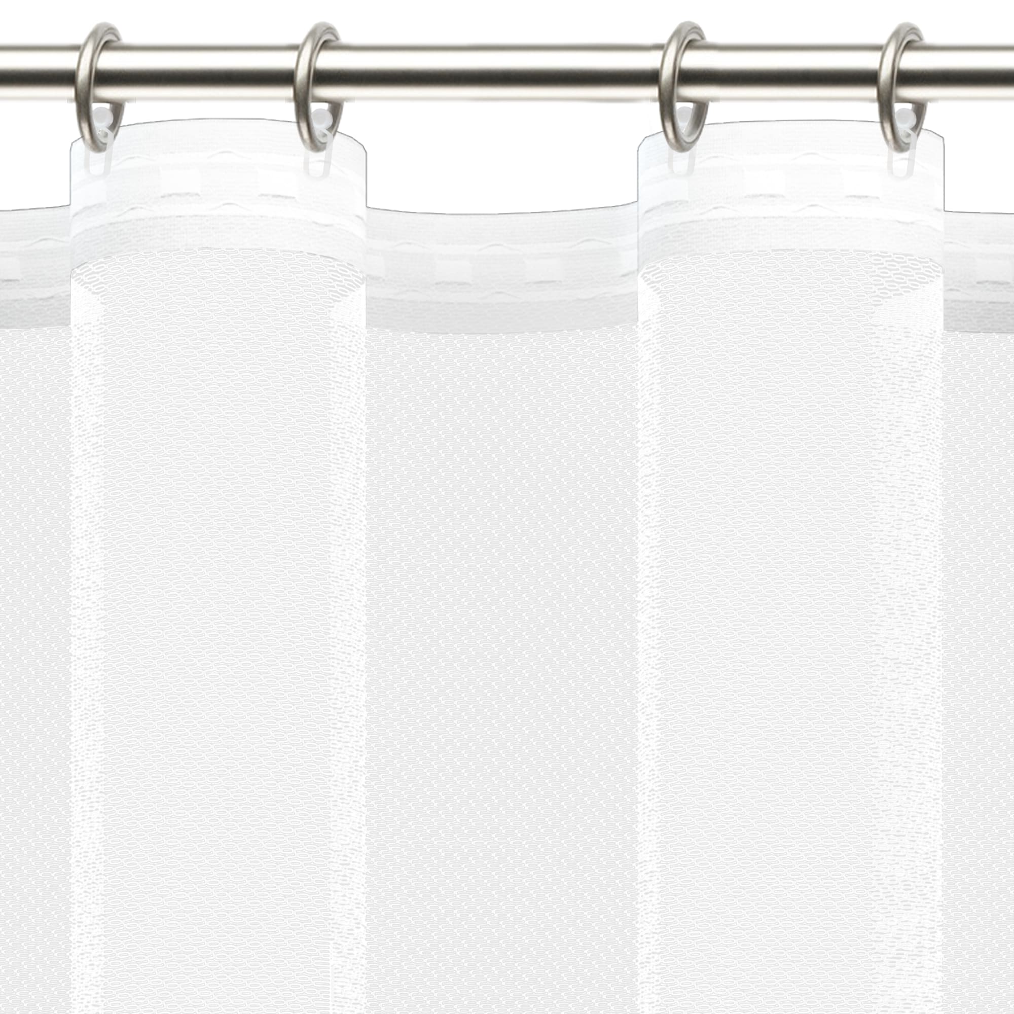 18205282 Занавеска для кухни на ленте «Утро», 220х160 см, сетка, цвет белый Santreyd  - Вид №4