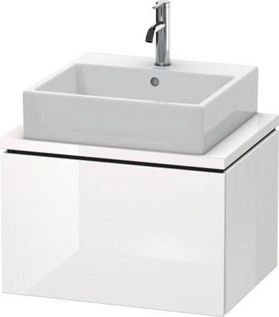 LC580000909 Тумбочка для компактной консоли L-Cube #LC5800 620 x 477 мм Светло-голубой матовый декор Duravit - Вид №2
