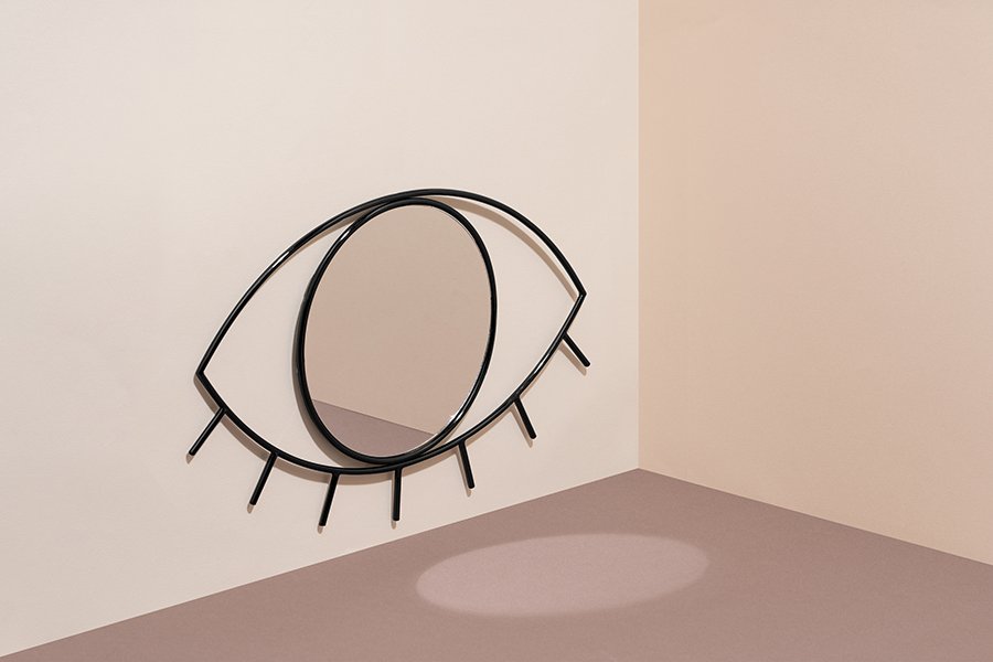 Зеркало в форме глаза декоративное среднее в черной раме Cyclops DOIY ДИЗАЙНЕРСКИЕ 253251 Черный  - Вид №1