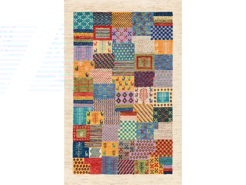 Прямоугольный шерстяной клетчатый ковер Zollanvari Gabbehs Geometric ARCH-00074003