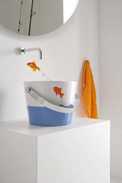 8801 - 8803 Накладная раковина на столешницу  овальная Scarabeo Ceramiche Bucket - Вид №7
