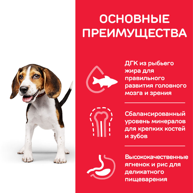 Т0055166 Корм для щенков Hill"s Science Plan ягненок, рис сух. 12кг Hill's  - Вид №3