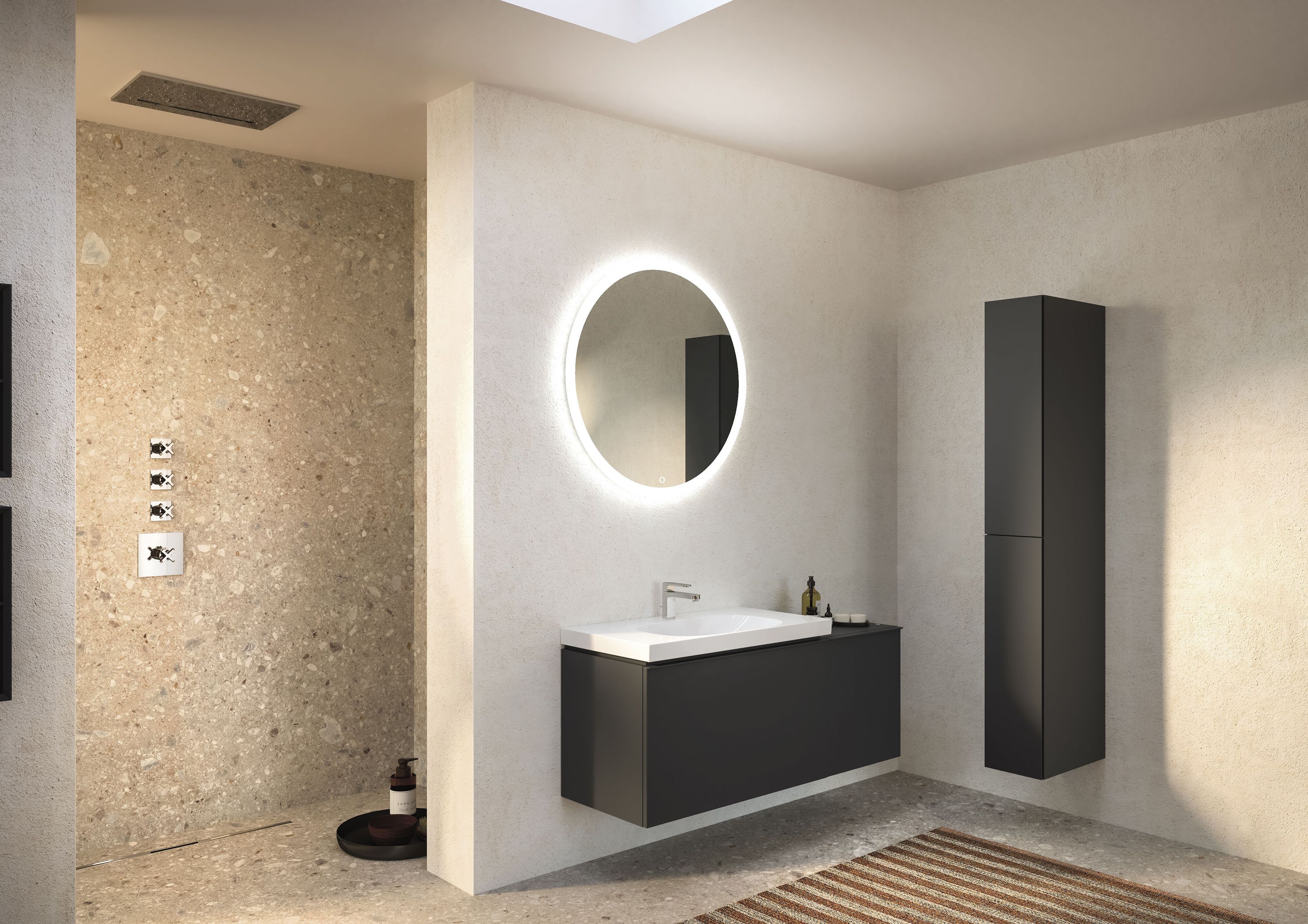 Круглое зеркало со встроенным освещением для ванной комнаты Geberit Option ARCH-00152581 - Вид №5