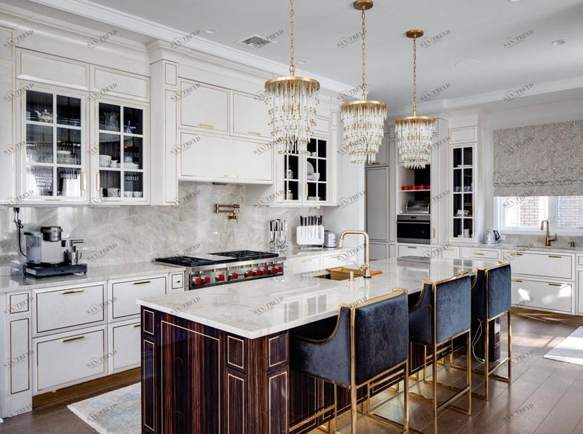 Martini Interiors Кухня из лакированной древесины с островом Chicago - north shore sun-id-1508169