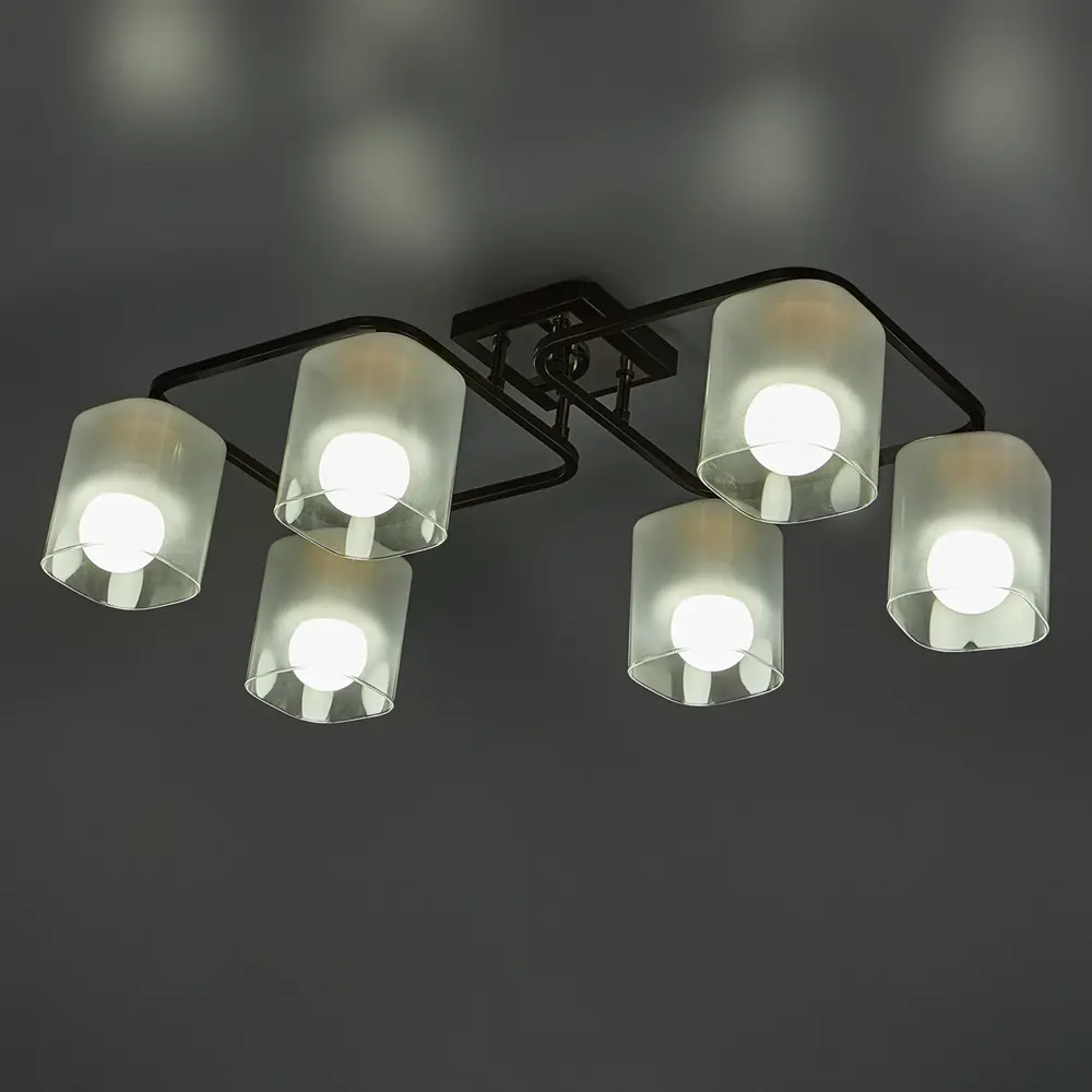 Люстра потолочная Stile 9160-6 6 ламп 88660029 STLM-2101921 SCHAFFNER  - Вид №1