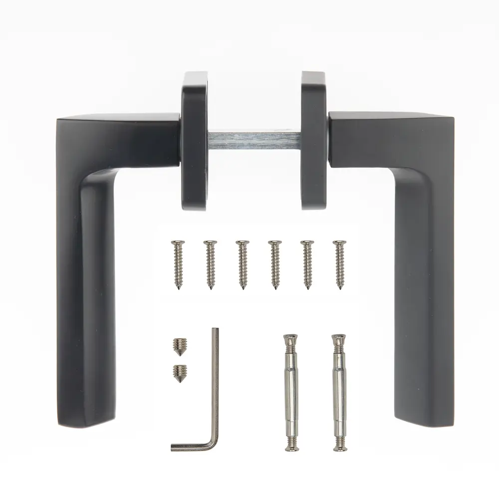 Дверные ручки Armex H-22105-А-BLM без запирания цвет матовый черный STLM-2023112 - Вид №1